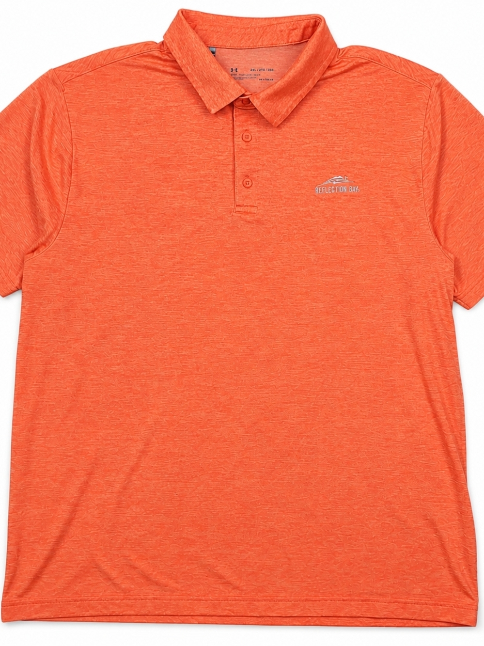 Under Armour HeatGear Polo Shirt 2XL Orange Reflection Bay Golf Casual
